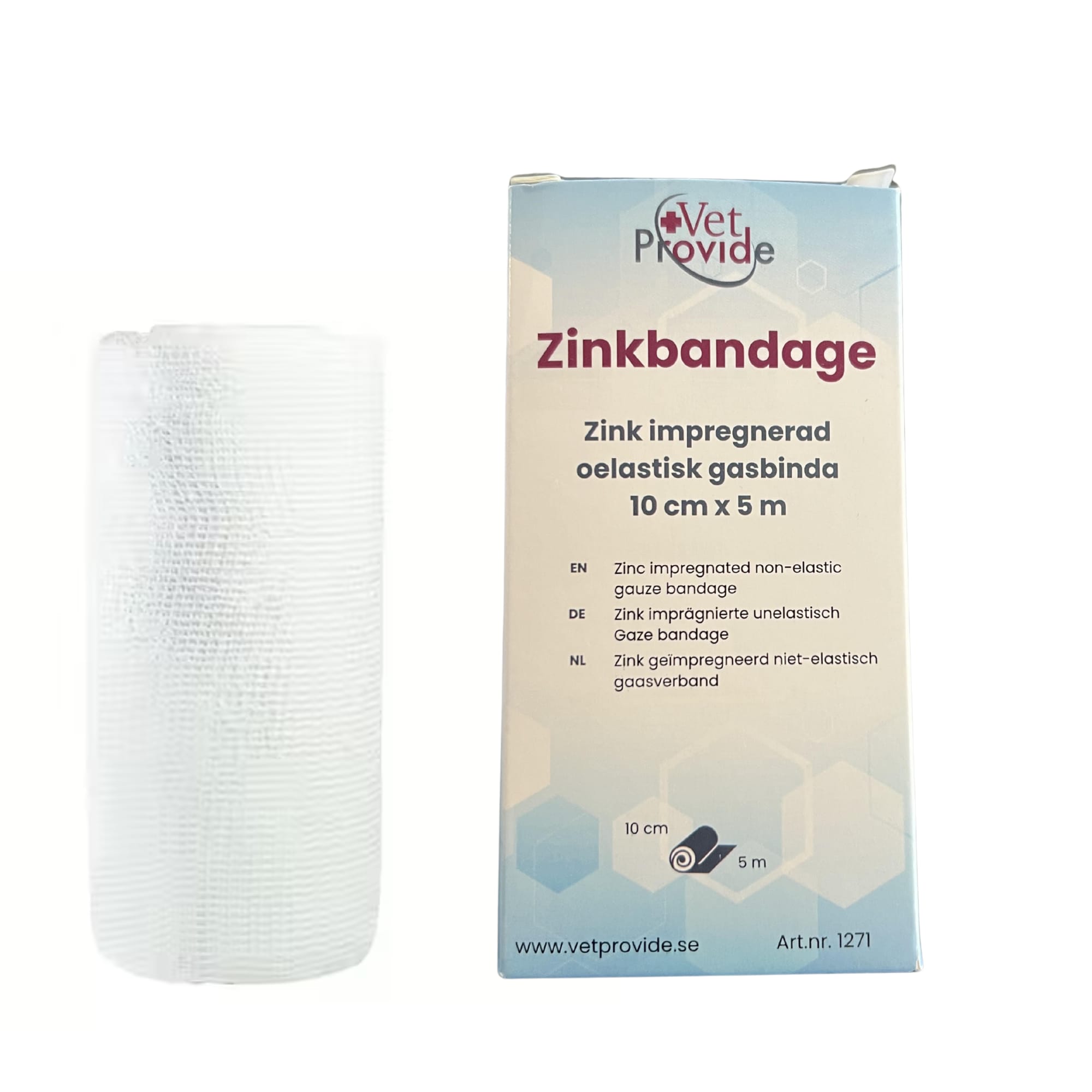 Zink bandage 10cmx5m oelastisk